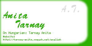 anita tarnay business card